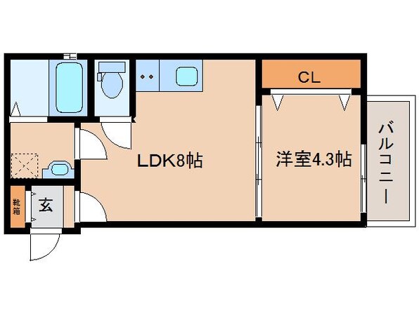 奈良駅 徒歩8分 3階の物件間取画像